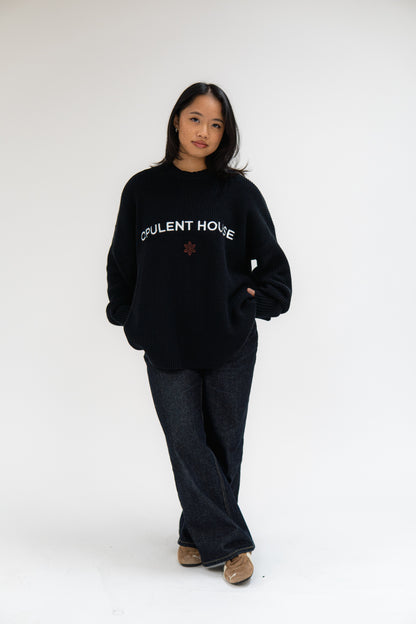 Knitted Ribbed Crew Neck Sweater